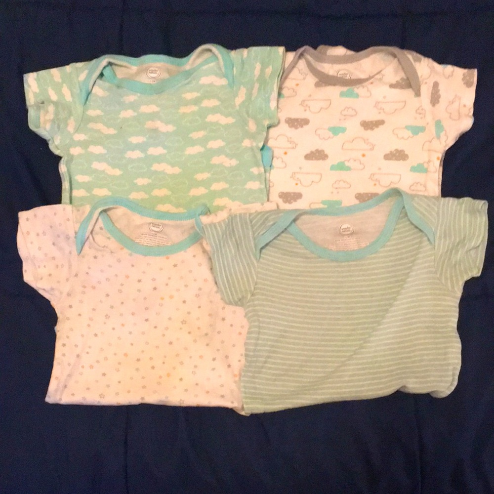 4 short sleeve 12m onesies